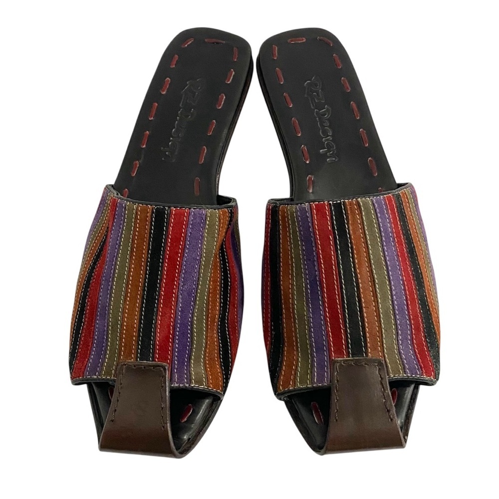 New Robert Zur Vintage 90s Leather Fisherman Slides Sandals Mules 8.5 Designer